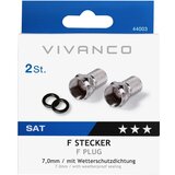 Vivanco F prikljucek s tesnilom, 7 mm, 2 kos. | Shoptok.si