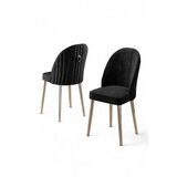 Hanah home set 4 stolice mara black chrome Cene