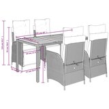  5-dijelni vrtni blagovaonski set sivi od poliratana | shoptok.hr