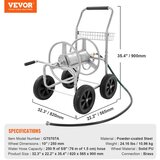 SupplySwap Voziček za cev, kapaciteta 250 ft, mobilni z shranjevalnim košem, 250 ft Brez cevi, (5000210167) | Shoptok.si