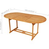  Jedilna garnitura 7-delna trdna tikovina | Shoptok.si