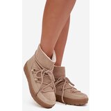 Boto Women's Snow Boots with Laces Beige Rebekah | Shoptok.si