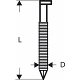 Čavao rebrasti, D–glava SN34DK 100R