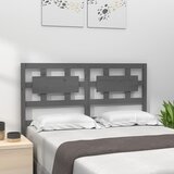 vidaXL Posteljno vzglavje sivo 155,5x4x100 cm trdna borovina Cene