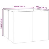  Sadilica antracit 100x100x80 cm od čelika | shoptok.hr