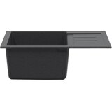  Jednostruki kuhinjski sudoper Granite 62 x 50 x 20 cm Grafitna - Grafitna 620 x 500 mm (korito 345 x 436 mm) | shoptok.hr