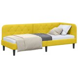 vidaXL Kotna postelja z vzglavjem Rumena 80 x 200 cm Žamet | Shoptok.si