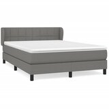 Maison Chic Box spring posteljni - Vzmetna postelja z vzmetnico temno siv 140x190 cm blago SL20057, (21893536) | Shoptok.si