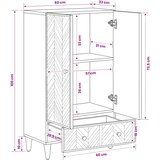  Ormari za skladištenje Prirodna 60 x 33 x 100 cm | shoptok.hr