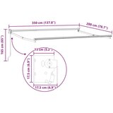  Ročno zložljivo senčilo Rjava 3,5 x 2 m Poliester s PU premazom, (5000205963) | Shoptok.si