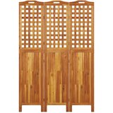 Sobna pregrada s 3 panela 121,5x2x180 cm masivno bagremovo drvo | shoptok.hr