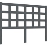  Uzglavlje za krevet sivo 125,5 x 4 x 100 cm od masivne borovine | shoptok.hr