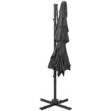 Vrtni suncobran s 4 razine i stupom 250 x 250 cm antracit | shoptok.hr