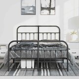Metalni okvir kreveta uzglavlje i podnožje crni 135x190 cm | shoptok.hr