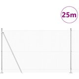 vidaXL varjena žična ograja s 13 flanged posts 1.4x25 m galvanizirano jeklo | Shoptok.si