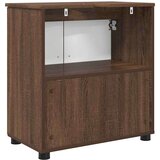 vidaXL kopalniška omarica rjavi hrast 61 x 35 x 64 cm konstruiran les | Shoptok.si