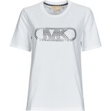 Michael Kors Majice s kratkimi rokavi CROP GWSH EMPIRE STUD TEE Bela u