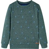  Dječja topla majica tamnozelena prošarana 128 | shoptok.hr