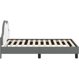 Krevet za djecu s uzglavljem Svjetlosiva 80 x 160 cm PU | Eponuda.ba