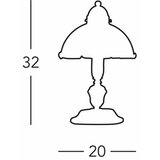  Kolarz 731.73.100 - Stona lampa NONNA 1xE27/75W/230V braon/jelen-zelena | Eponuda.com