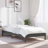  Okvir za krevet sivi 90 x 200 cm od masivne borovine | shoptok.hr