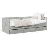 vidaXL Dnevni krevet s ladicama siva boja betona 100 x 200 cm drveni Cijene