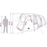  Tunelski šator Siva i narančasta 505 x 330 x 204 cm - Siva i narančasta | shoptok.hr