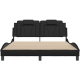  Okvir kreveta s LED svjetlima crni 160 x 200 cm od umjetne kože | shoptok.hr