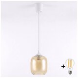 Brilagi LED luster na sajli R GLASS 1xE27/60W/230V prečnik 14 cm bela/dimljeno braon Cene