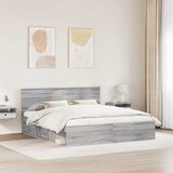  Krevetna konstrukcija s uzglavljem Siva Sonoma 180 x 200 cm | shoptok.hr