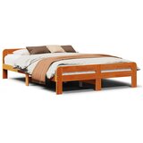 Maison Chic Posteljni okvir - Dvoposteljna postelja - Zakonska postelja brez vzmetnice vošč. rjav 150x200 cm borovina-J13139, (21769678) | Shoptok.si