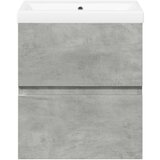 vidaXL Kopalniško pohištvo 2 kosa betonsko siv inženirski les | Shoptok.si