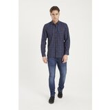Dewberry G703 MEN'S SHIRT-NAVY-BROWN | shoptok.hr