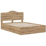  Bed Frame with Storage and Headboard Artisan Oak 160 x 200 cm | shoptok.hr