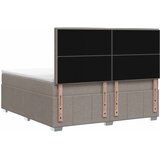  LED okvir za krevet s madracem Sivosmeđa 140 x 200 cm Tkanina | shoptok.hr