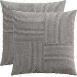  Presvlaka za jastuk 2 pcs ALMELO Svjetlosiva 55 x 55 cm Kord | shoptok.hr