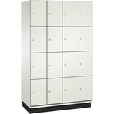 C+P omara cambio s predelki z zaklepanjem in vrati iz hpl, 16 predelkov, korpus čisto bel / vrata bela, širina 1200 mm | Shoptok.si