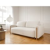 ELTAP Sklopiva/s prostorom za odlaganje sofa od bouclé tkanine boje slonovače 244 cm Arcadova – | shoptok.hr