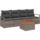  Sjedeća garnitura za vrt 5 kom. Bež i krema poliratan 230 x 62 x 69 cm | shoptok.hr
