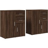 Maison Chic Komoda - Predalnik 2 kosa rjavi hrast 60x31x70 cm inženirski les, (21722296) | Shoptok.si