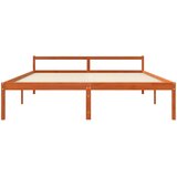  Krevetna konstrukcija s uzglavljem Vosak smeđa 200 x 200 cm | shoptok.hr