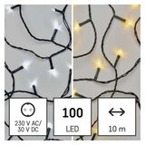 Emos LED božična veriga 2v1, 10 m, zunanja in notranja, topla/hladna bela, programi D4AL05 | Shoptok.si