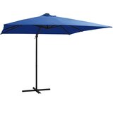  Konzolni vrtni suncobran s čeličnim stupom LED 250x250cm azurni | shoptok.hr