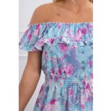 Kesi Floral off-the-shoulder mint dress | shoptok.hr