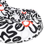 Kondela Vreča za sedenje, bel / črn / siv / rdeč vzorec, ELION | Shoptok.si