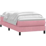 Box spring postelja z vzmetnico roza 80x220 cm žamet, (21791807) | Shoptok.si