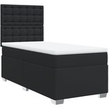  s oprugama i madracem crni 80 x 200 cm od umjetne kože | shoptok.hr