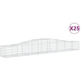  Lučne gabionske košare 25 kom 400x50x40/60 cm pocinčano željezo | shoptok.hr