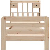 vidaXL Knjižna postelja brez vzmetnice bela 75x190 cm trdna borovina | Shoptok.si