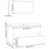  Set kupaonskog namještaja boja hrasta konstruirano drvo | shoptok.hr